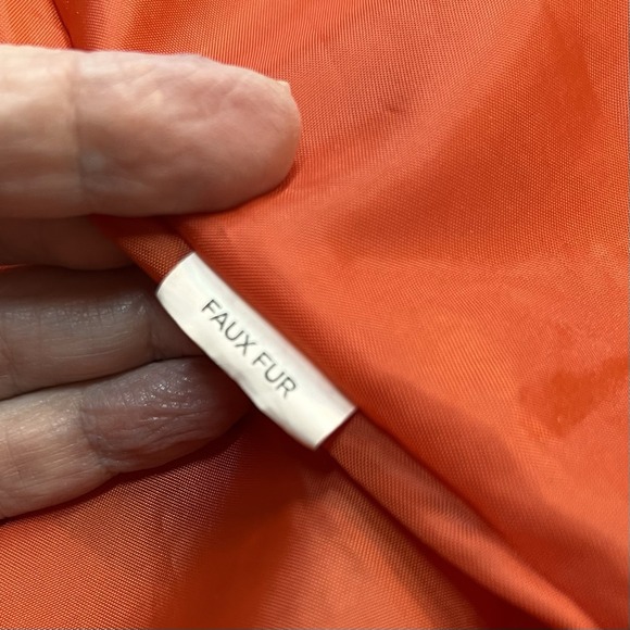 Gymboree Girls XS 3-4 Red-Orange Wool Toggle Coat‎ Faux Fur Collar Peacoat EUC - Picture 9 of 9